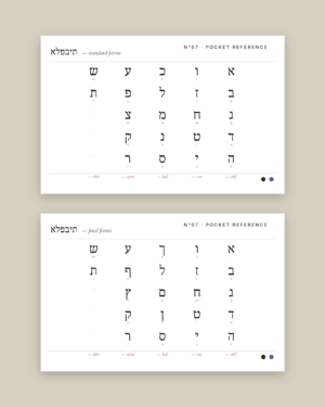 Pocket Reference N°07 · Hebrew (Printable)