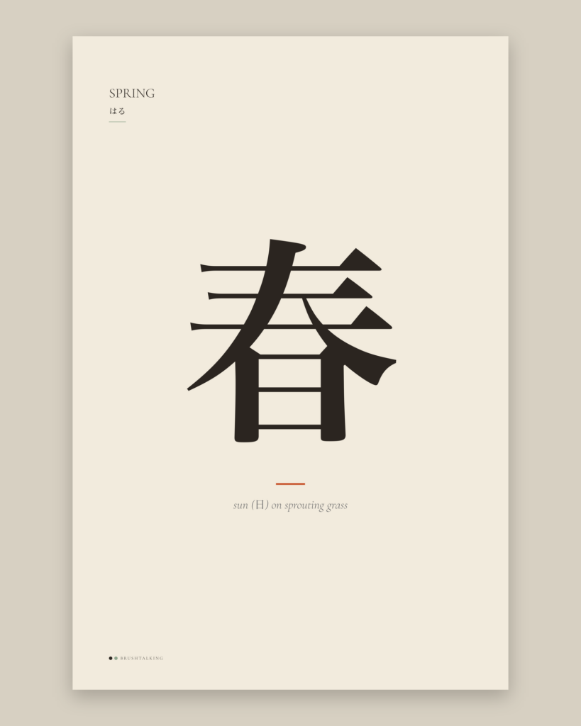 Kanji of Spring poster